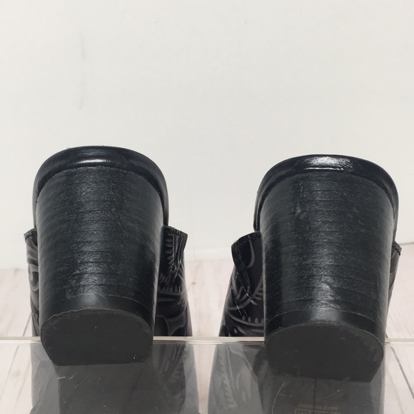 Patricia Nash mule gray black floral block heel size 6 - Picture 5 of 8